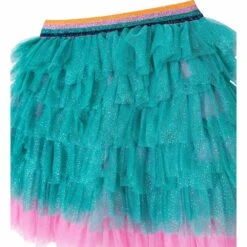 Billieblush Girls Green Tulle Ruffle Skirt -Billieblush BBL U13292 681 3