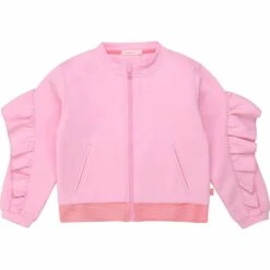 Billieblush Girls Pink Ruffled Zip Up Top