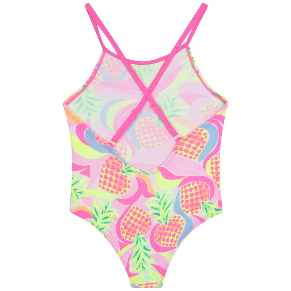 Billieblush Girls Pink Pineapple Swimsuit 4 Billieblush Girls Pink Pineapple Swimsuit - Image 2