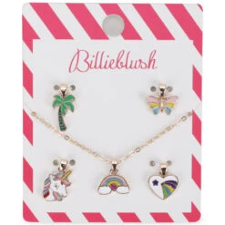 Billieblush Girls Gold Enamel Charm Necklace (44cm)