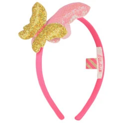 Billieblush Girls Pink & Gold Butterfly Headband