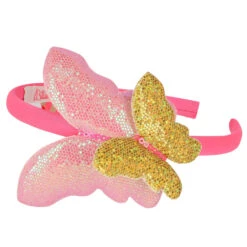 Billieblush Girls Pink & Gold Butterfly Headband 9 Billieblush Girls Pink & Gold Butterfly Headband -Billieblush U11139 Z41 d