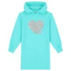 Billieblush Girls Aqua Heart Logo Hooded Dress 2 Billieblush Girls Aqua Heart Logo Hooded Dress -Billieblush U12754 75P A