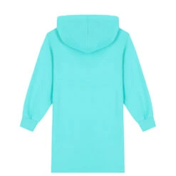 Billieblush Girls Aqua Heart Logo Hooded Dress 11 Billieblush Girls Aqua Heart Logo Hooded Dress -Billieblush U12754 75P D