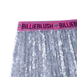 Billieblush Girls Silver Sequin Logo Skirt -Billieblush U13328 Z94 003