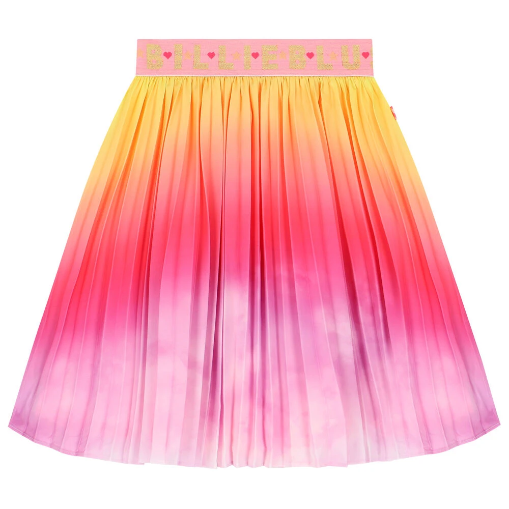 Billieblush Girls Pink Ombre Pleated Skirt 3 Billieblush Girls Pink Ombre Pleated Skirt