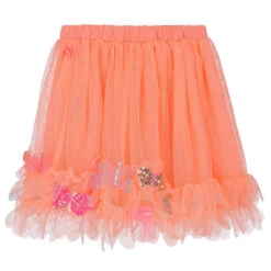 Billieblush Girls Orange Butterfly Tulle Skirt -Billieblush U13337 439 b