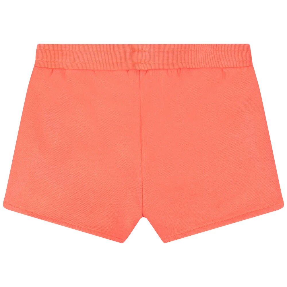 Billieblush Girls Coral Pink Sequin Logo Shorts 5 Billieblush Girls Coral Pink Sequin Logo Shorts - Image 3