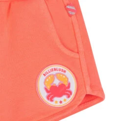 Billieblush Girls Coral Pink Sequin Logo Shorts 9 Billieblush Girls Coral Pink Sequin Logo Shorts -Billieblush U14487 41D 003