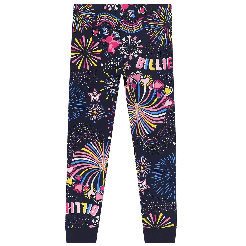 Billieblush Girls Navy Logo Leggings 4 Billieblush Girls Navy Logo Leggings - Image 2