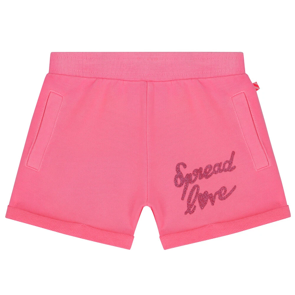 Billieblush Girls Pink Glitter Shorts 3 Billieblush Girls Pink Glitter Shorts