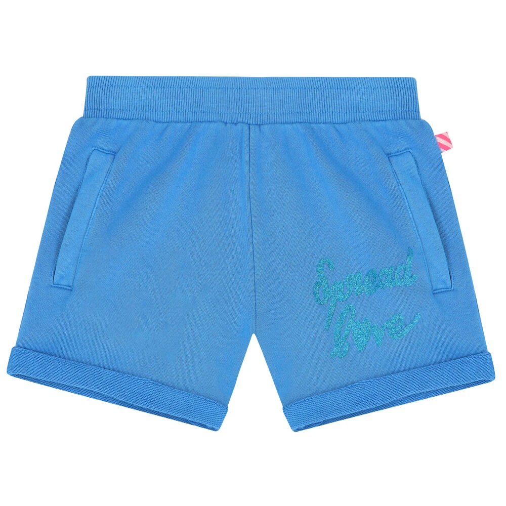Billieblush Girls Blue Glitter Shorts 3 Billieblush Girls Blue Glitter Shorts