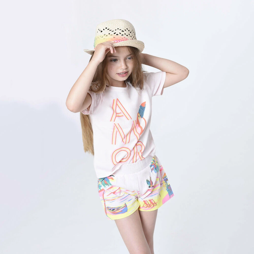 Billieblush Girls Pink Cotton Shorts 4 Billieblush Girls Pink Cotton Shorts - Image 2