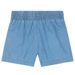 Billieblush Girls Blue Cotton Logo Shorts 7 Billieblush Girls Blue Cotton Logo Shorts -Billieblush U14668 Z13 b