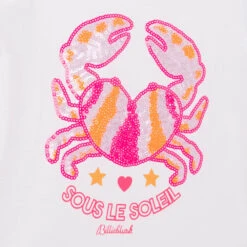 Billieblush Girls White & Pink Sequin T-Shirt -Billieblush U15969 10B 003