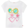 Billieblush Girls White Sunglasses T-Shirt 2 Billieblush Girls White Sunglasses T-Shirt -Billieblush U15A06 10B 001