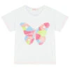 Billieblush Girls White Sequin Butterfly T-Shirt