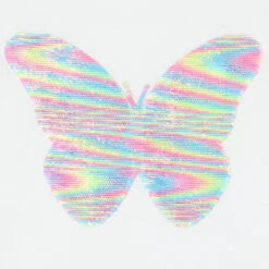 Billieblush Girls White Sequin Butterfly T-Shirt 11 Billieblush Girls White Sequin Butterfly T-Shirt -Billieblush U15B09 10P e