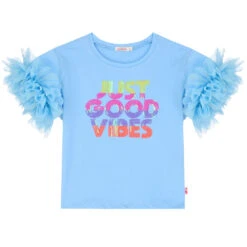 Billieblush Girls Blue Sequin T-Shirt