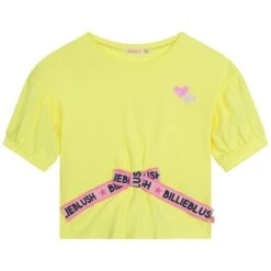Billieblush Girls Yellow & Pink Logo T-Shirt