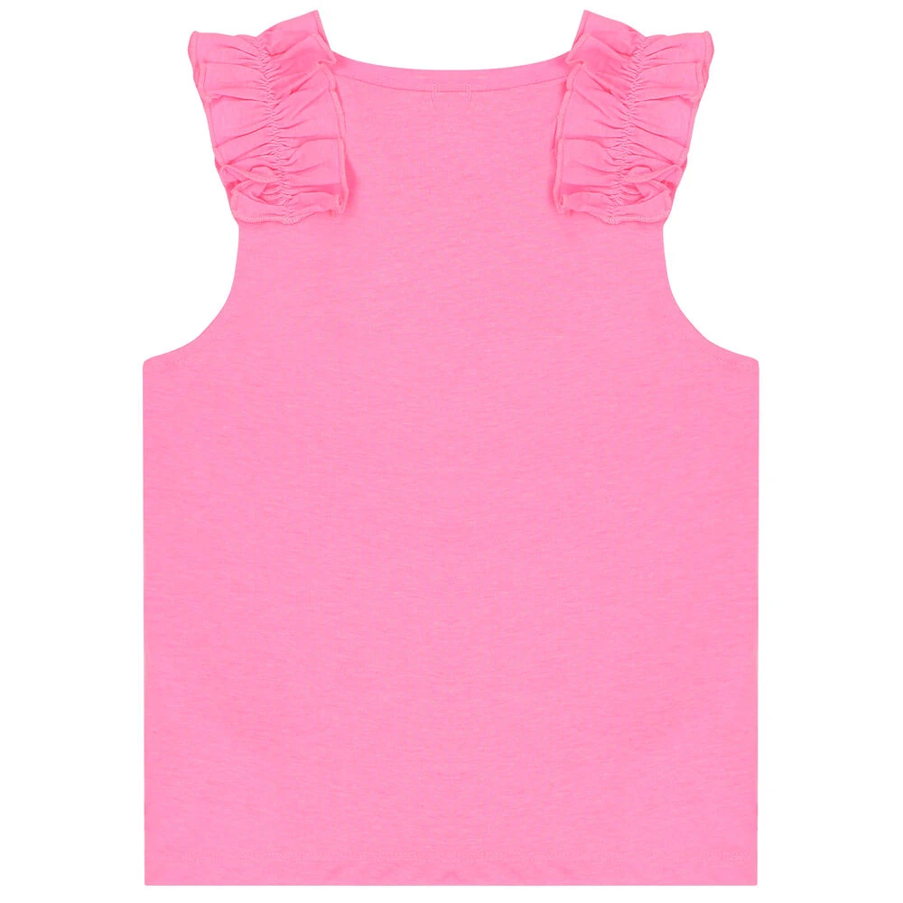 Billieblush Girls Pink Ruffle Top 4 Billieblush Girls Pink Ruffle Top - Image 2