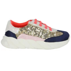 Billieblush Girls Gold & Navy Embellished Trainers -Billieblush U19324 85T C