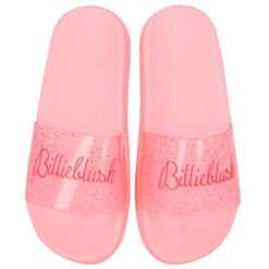 Billieblush Girls Pink Logo Glitter Sliders -Billieblush U19344 462 E