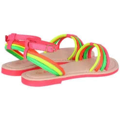 Billieblush Girls Neon Pink, Yellow & Orange Sandals 10 Billieblush Girls Neon Pink, Yellow & Orange Sandals -Billieblush U19346 Z41 B