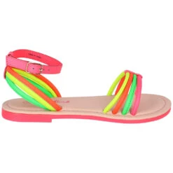Billieblush Girls Neon Pink, Yellow & Orange Sandals 11 Billieblush Girls Neon Pink, Yellow & Orange Sandals -Billieblush U19346 Z41 C