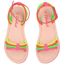 Billieblush Girls Neon Pink, Yellow & Orange Sandals 13 Billieblush Girls Neon Pink, Yellow & Orange Sandals -Billieblush U19346 Z41 E