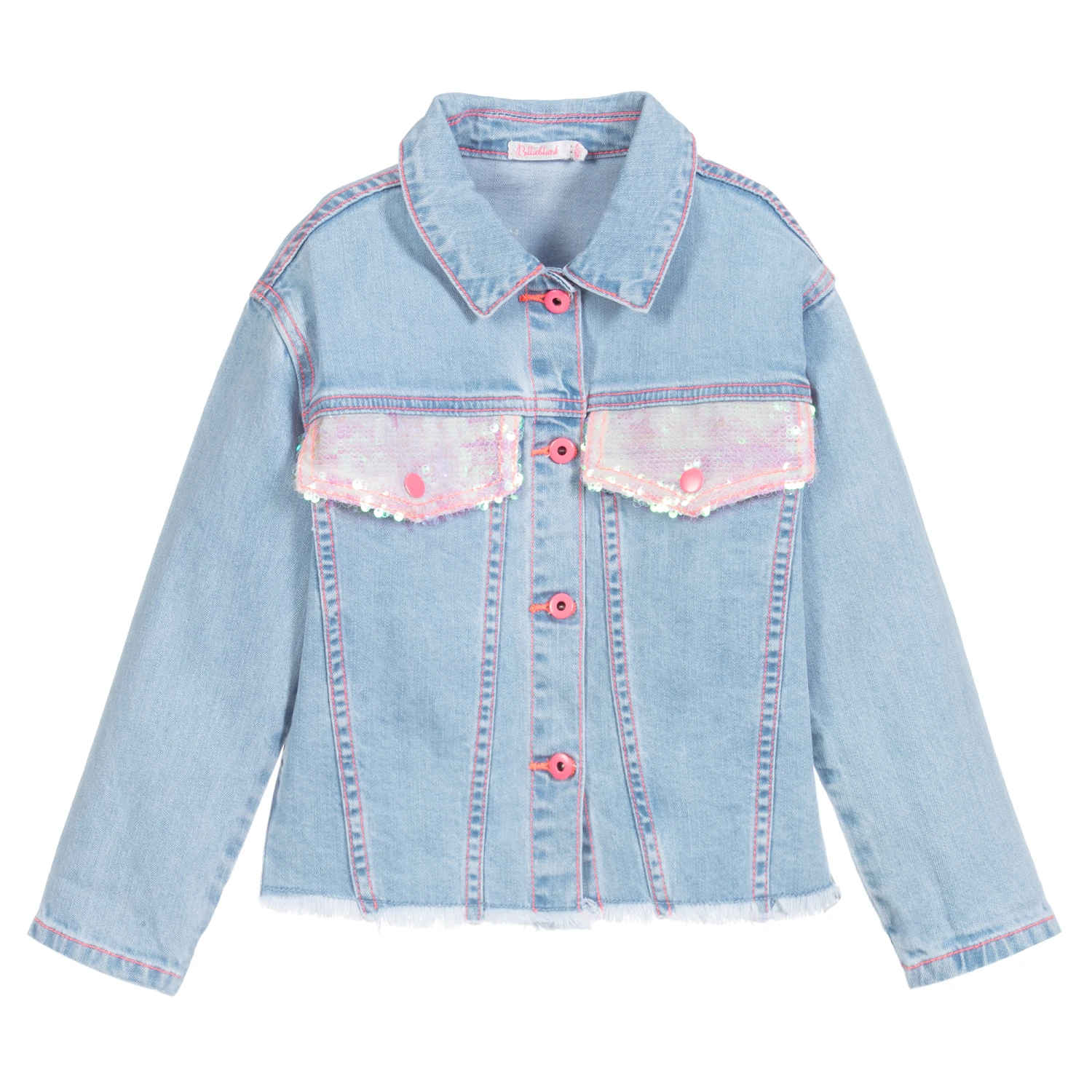 Billieblush Blue Denim Sequin Jacket 3 Billieblush Blue Denim Sequin Jacket