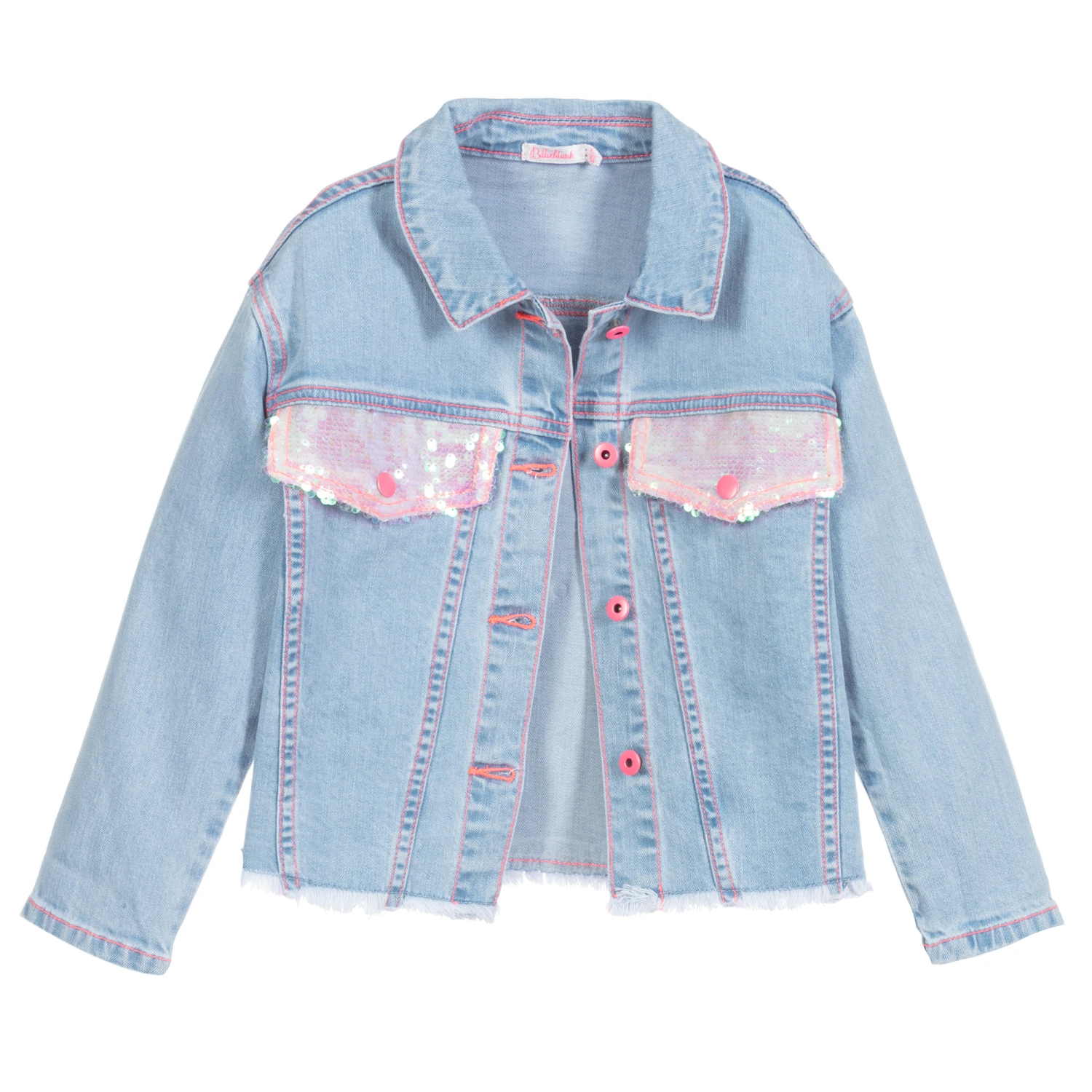 Billieblush Blue Denim Sequin Jacket 6 Billieblush Blue Denim Sequin Jacket - Image 4