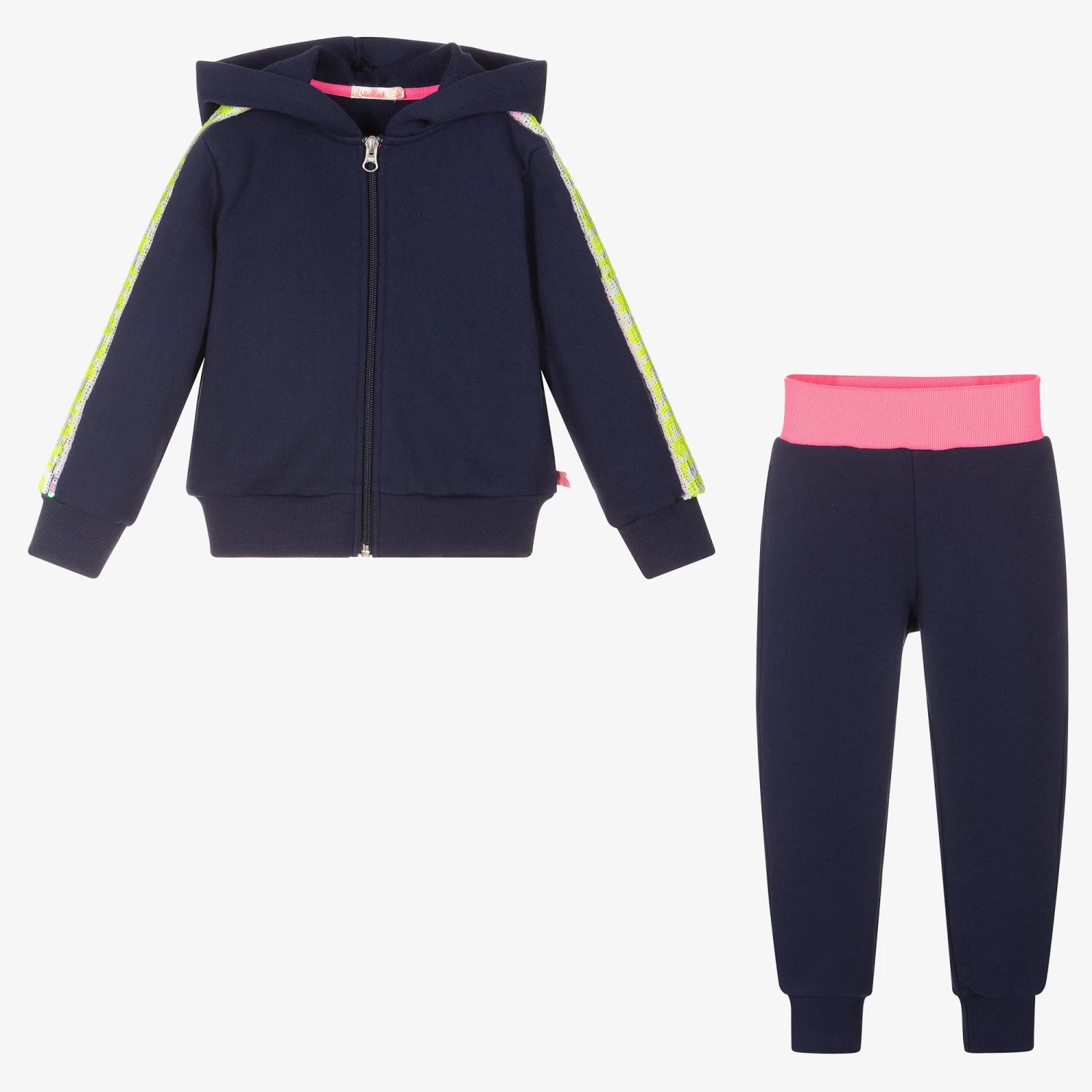 Billieblush Blue Sequin Logo Tracksuit 4 Billieblush Blue Sequin Logo Tracksuit - Image 2