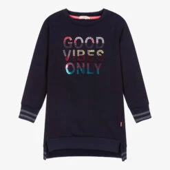 Billieblush Blue Sequin Sweatshirt Dress