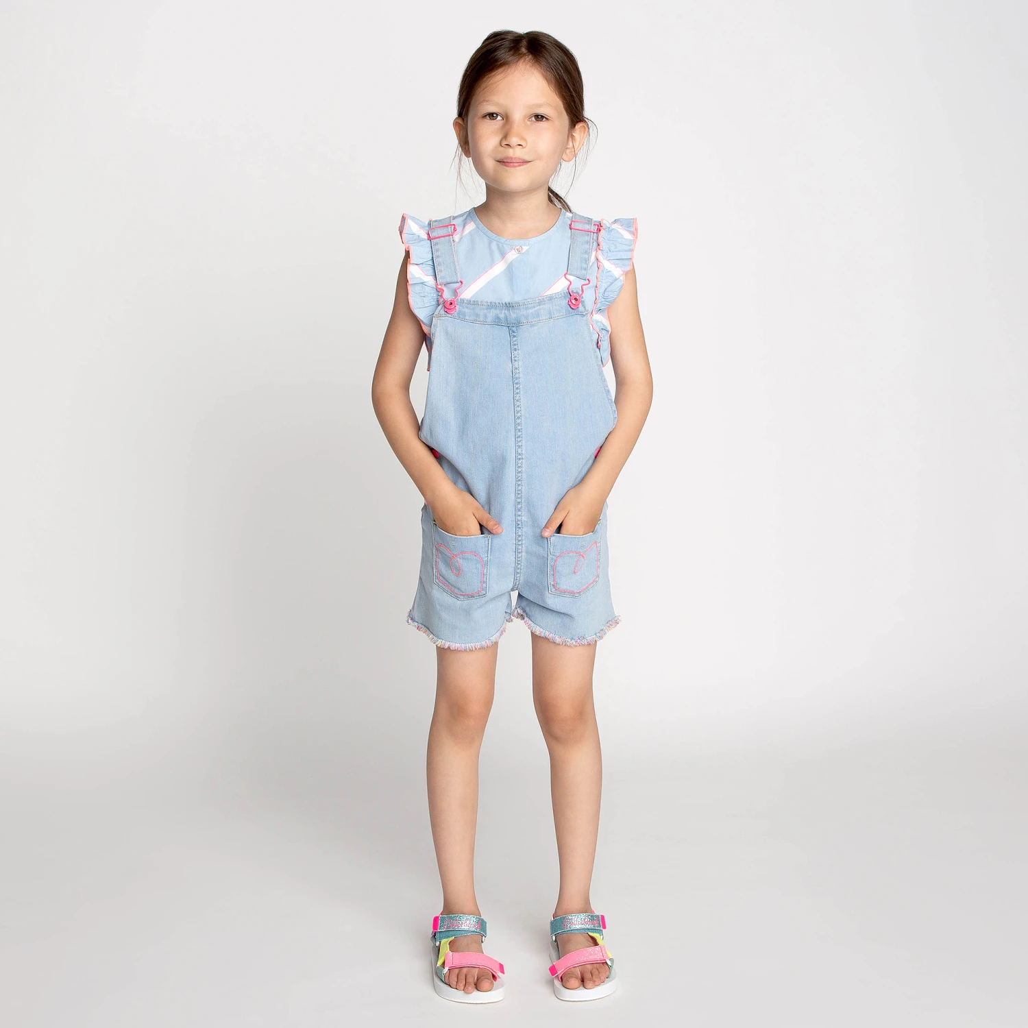 Billieblush Blue Striped Cotton Blouse 4 Billieblush Blue Striped Cotton Blouse - Image 2