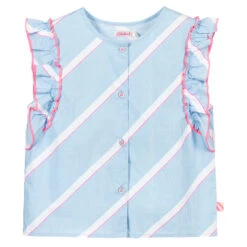 Billieblush Blue Striped Cotton Blouse
