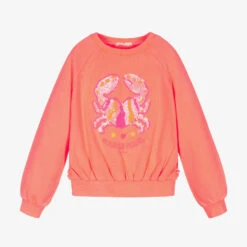Billieblush Coral Pink Crab Sweatshirt