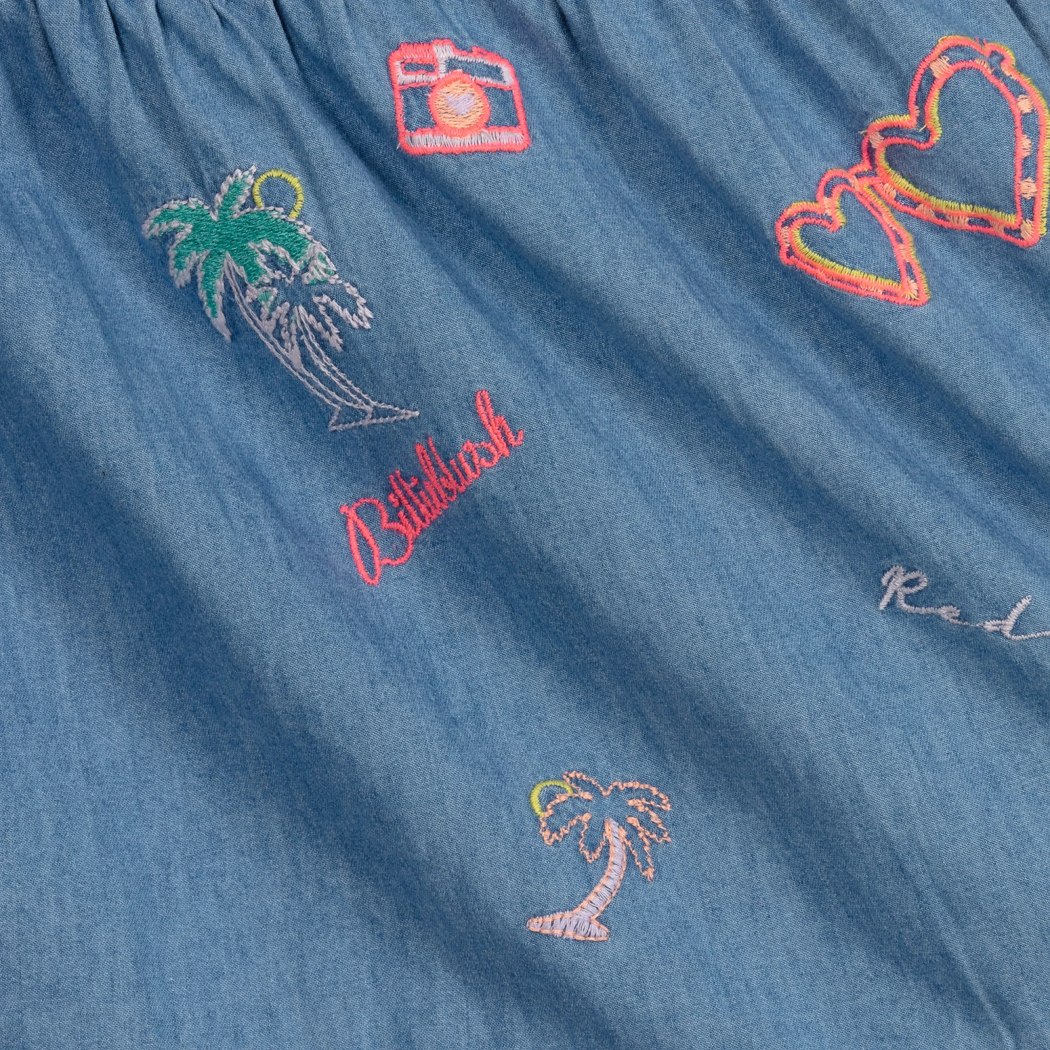 Billieblush Girls Blue Chambray Dress 6 Billieblush Girls Blue Chambray Dress - Image 4