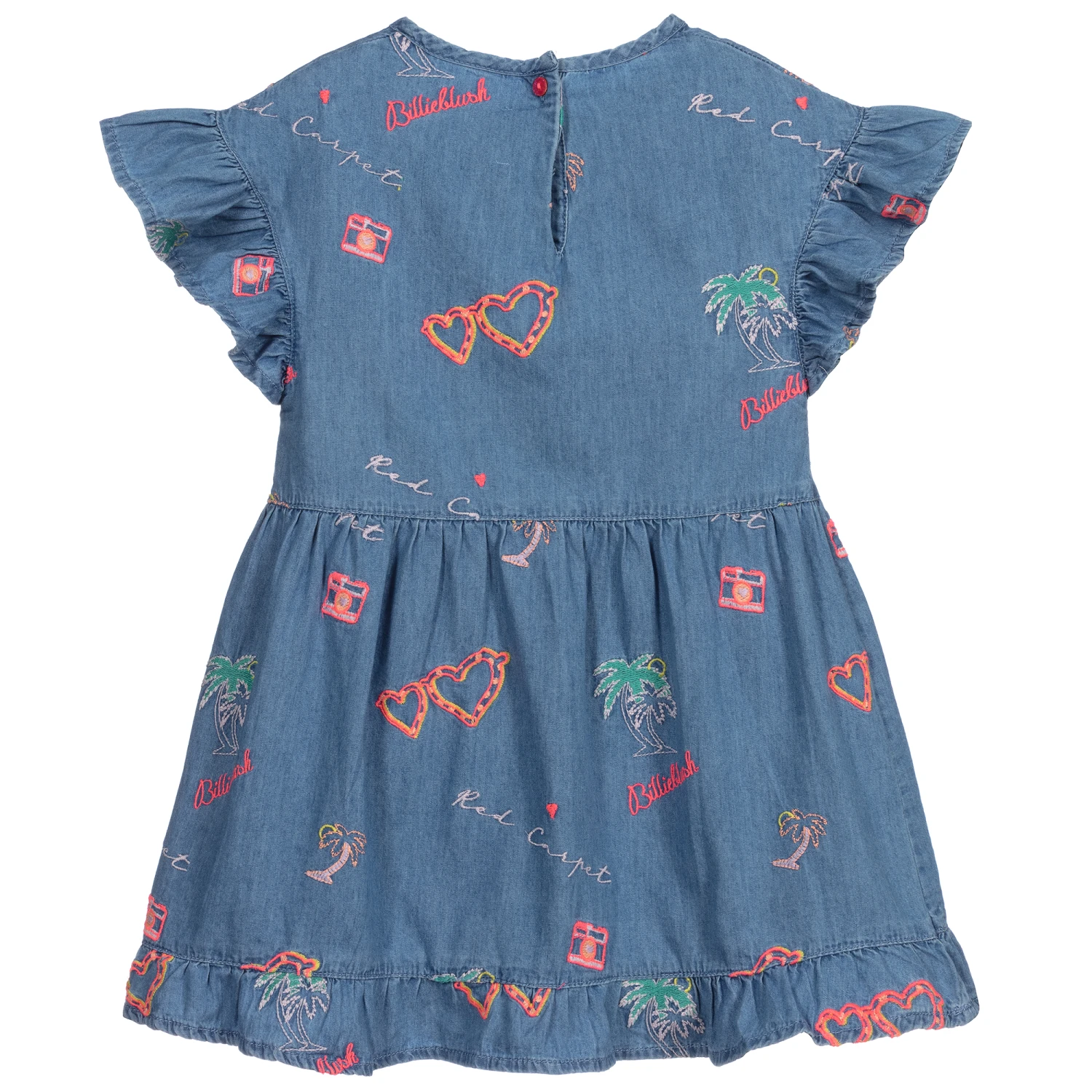 Billieblush Girls Blue Chambray Dress 5 Billieblush Girls Blue Chambray Dress - Image 3