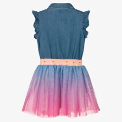 Billieblush Girls Blue Chambray & Tulle Dress -Billieblush billieblush girls blue chambray tulle dress 502425 16c9b43fd2424b2ce8999d2926e83b3445a8f7c8