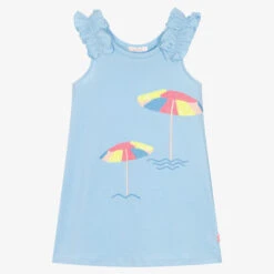 Billieblush Girls Blue Cotton Dress