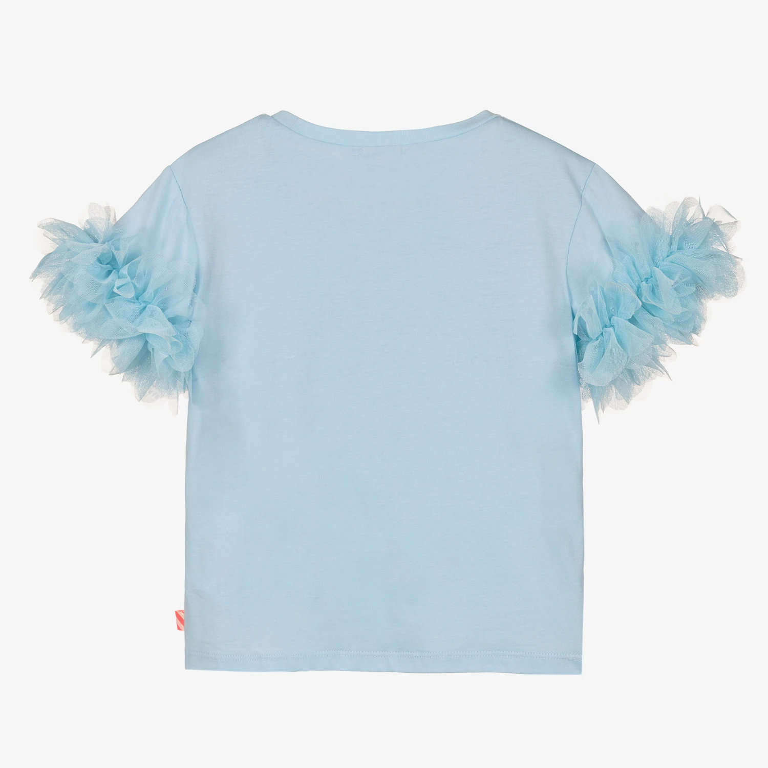 Billieblush Girls Blue Cotton Good Vibes T-Shirt 5 Billieblush Girls Blue Cotton Good Vibes T-Shirt - Image 3