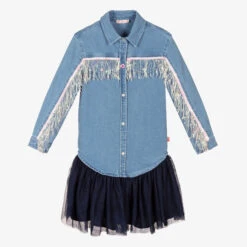 Billieblush Girls Blue Denim Shirt Dress