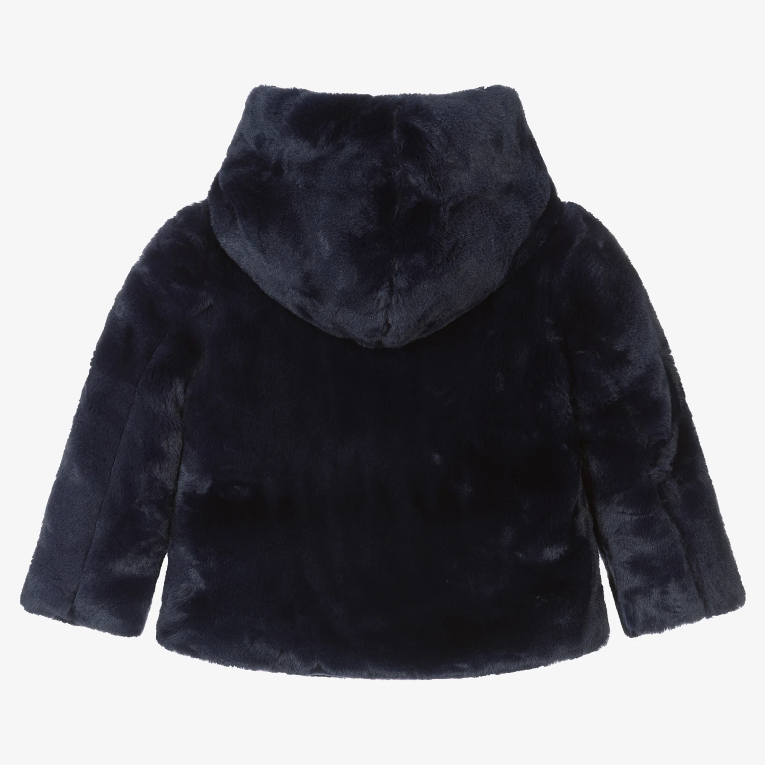 Billieblush Girls Blue Faux Fur Jacket 4 Billieblush Girls Blue Faux Fur Jacket - Image 2