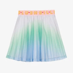 Billieblush Girls Blue Gradient Mesh Skirt
