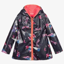 Billieblush Girls Blue Hooded Raincoat