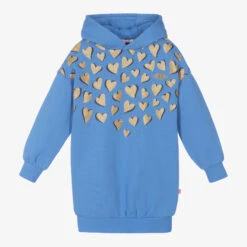 Billieblush Girls Blue Hoodie Dress