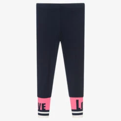 Billieblush Girls Blue Jersey Leggings