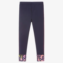 Billieblush Girls Blue Leopard Leggings