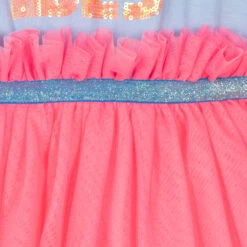 Billieblush Girls Blue & Pink Good Vibes Tulle Dress -Billieblush billieblush girls blue pink good vibes tulle dress 502428 5367c98e0ddade769978341a1016c4b97446efde